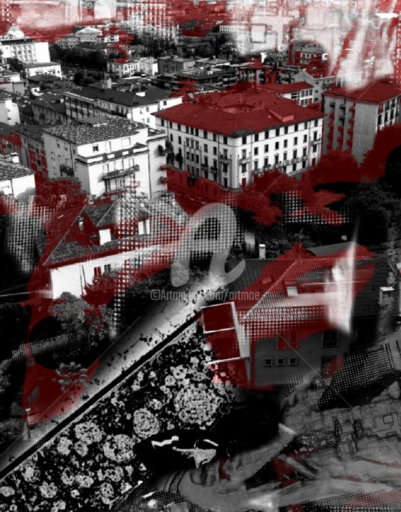 Fotografia intitolato "La mia città Bergamo" da Art Moé, Opera d'arte originale, Fotografia digitale