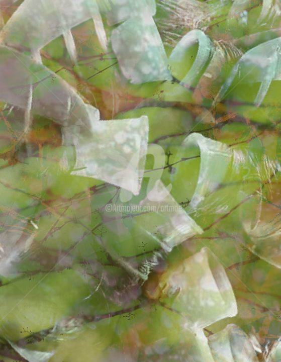 Digitale Kunst mit dem Titel "Lets green" von Art Moé, Original-Kunstwerk, Fotomontage
