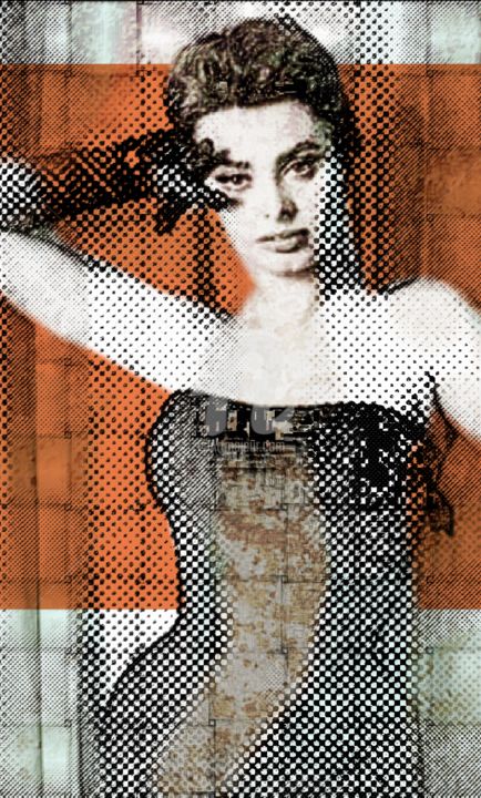 Digitale Kunst mit dem Titel "Art Portrait Sophia…" von Art Moé, Original-Kunstwerk, Fotomontage