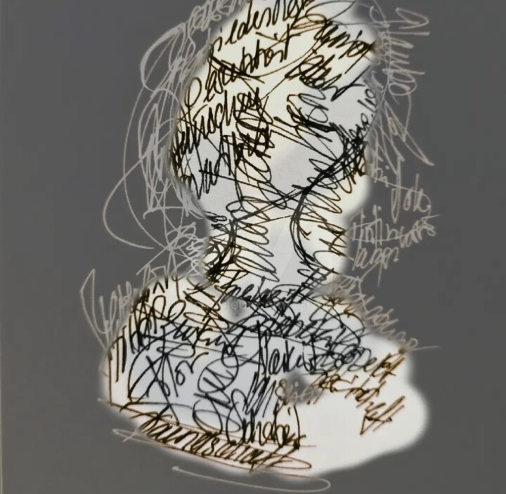 Arts numériques intitulée "Die "geschriebene"…" par Art Moé, Œuvre d'art originale, Photo montage