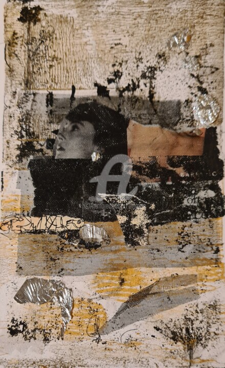 Коллажи под названием "2023_Abstract minia…" - Art Moé, Подлинное произведение искусства, Акрил