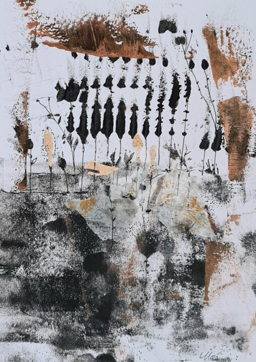 Коллажи под названием "2023_Abstract minia…" - Art Moé, Подлинное произведение искусства, Акрил