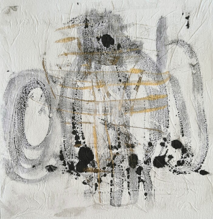 Malerei mit dem Titel "2024_sumi_abstract 1" von Art Moé, Original-Kunstwerk, Tinte