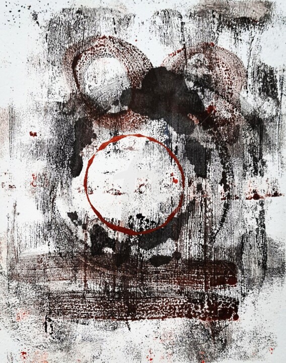 Malerei mit dem Titel "2024_sumi_abstract…" von Art Moé, Original-Kunstwerk, Tinte