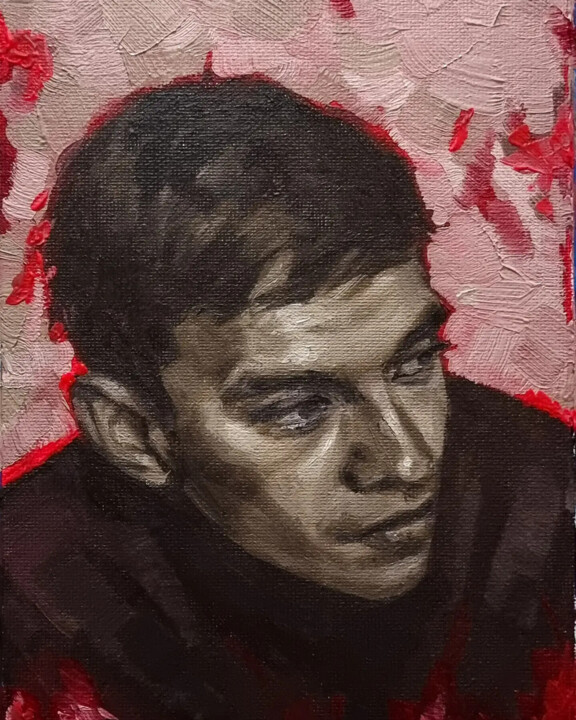 Schilderij getiteld "Male portrait 0424-…" door Artmoods Tp, Origineel Kunstwerk, Olie