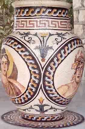 Pittura intitolato "mosaic Vase" da Nezar Stef, Opera d'arte originale