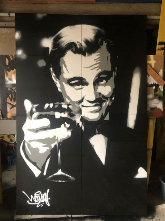 Painting titled "Gatsby" by Heway, Original Artwork, Spray paint