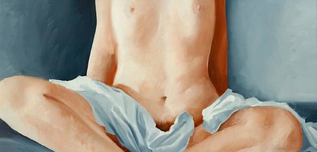 Painting titled "Nude" by Doug Swinson, Original Artwork