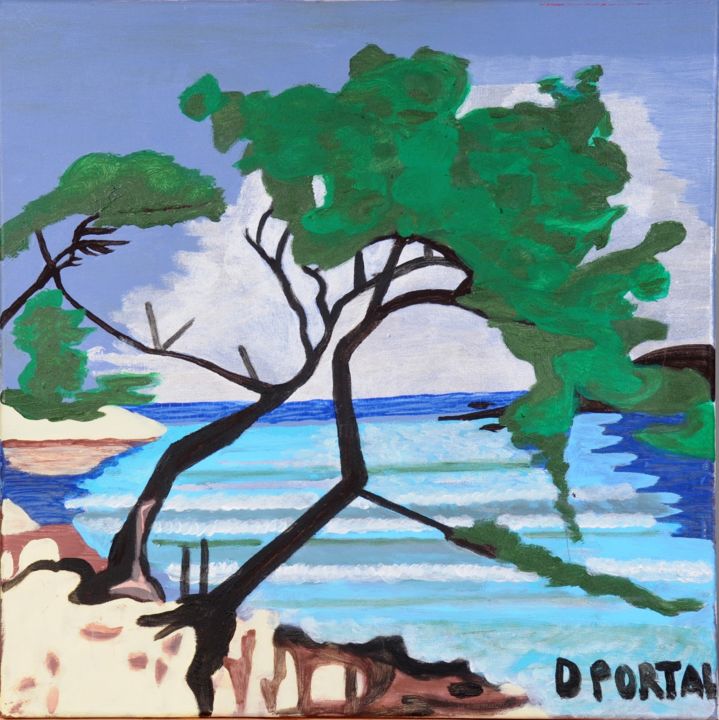 Malerei mit dem Titel "la-cote-d-azur.jpg" von Dominique Portal, Original-Kunstwerk