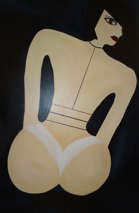 Peinture intitulée "La Grazy girl « DOR…" par Nasso, Œuvre d'art originale, Acrylique Monté sur Châssis en bois