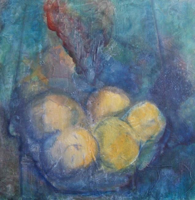 Malerei mit dem Titel "citrons" von Francois Nicolas, Original-Kunstwerk