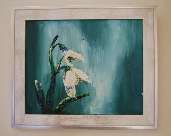 Pintura titulada "flor23" por Ksenia Nikolaeva, Obra de arte original,