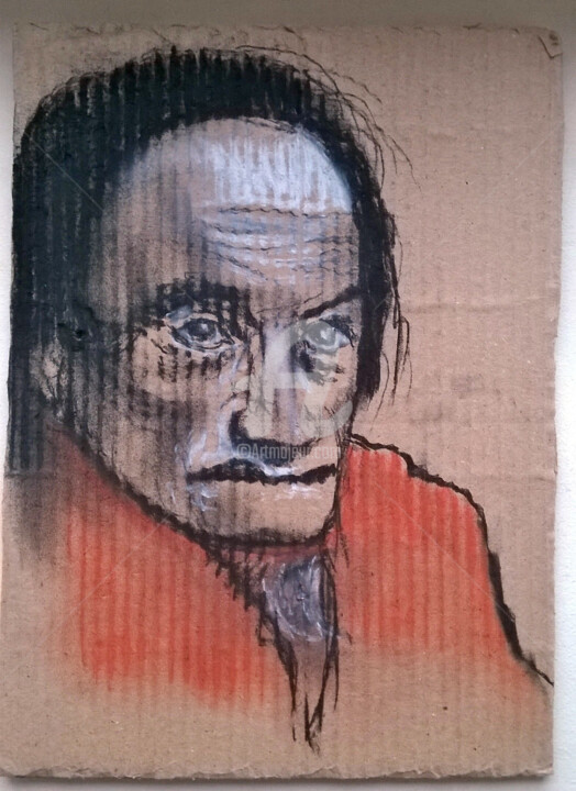Peinture intitulée ""Portrait de A.A n°…" par Artno, Œuvre d'art originale