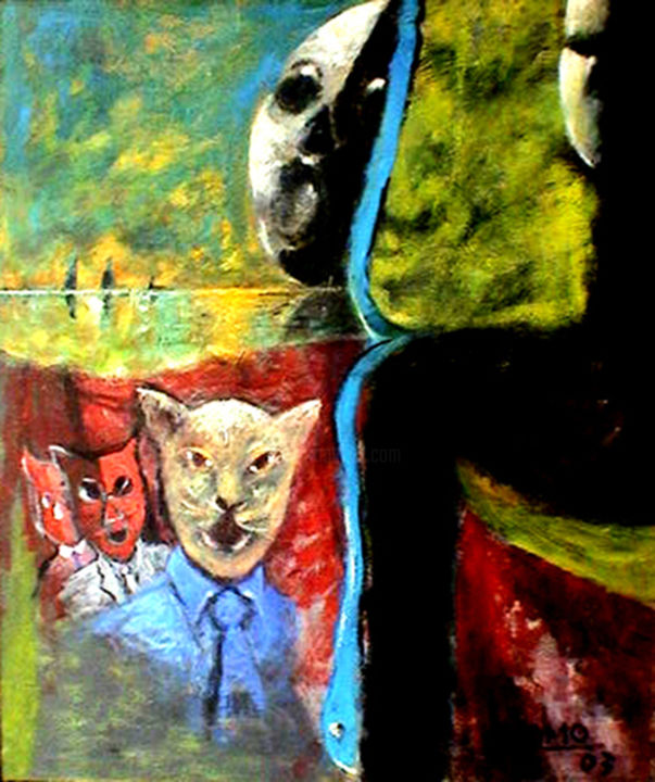 Peinture intitulée "Screaming mother" par Ojomo, Œuvre d'art originale, Acrylique
