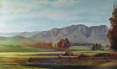 Peinture intitulée "BRAMBLE FARM" par Don Clarke, Œuvre d'art originale