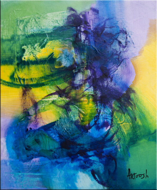 Pintura titulada "Abstraite-15-23" por Artoosh Mouradian, Obra de arte original, Acrílico Montado en Bastidor de camilla de…
