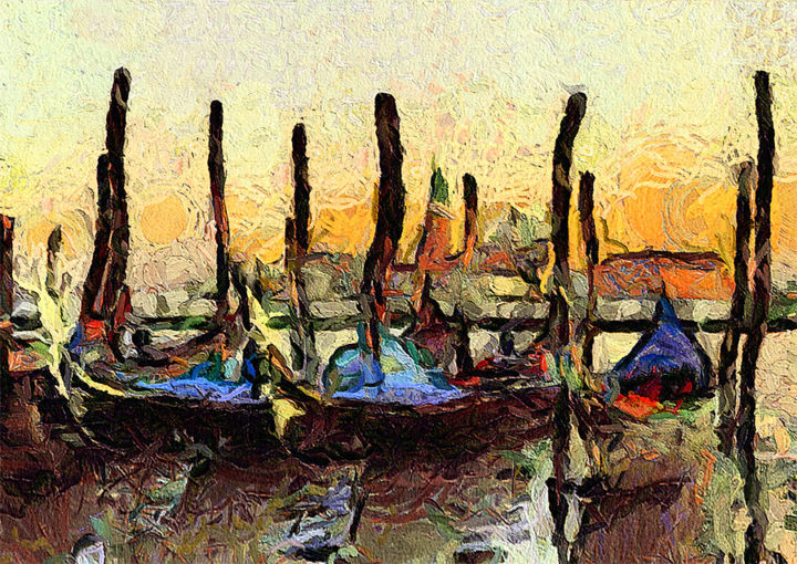 Arts numériques intitulée "Venise San-Giorgio…" par Eartpastel, Œuvre d'art originale,