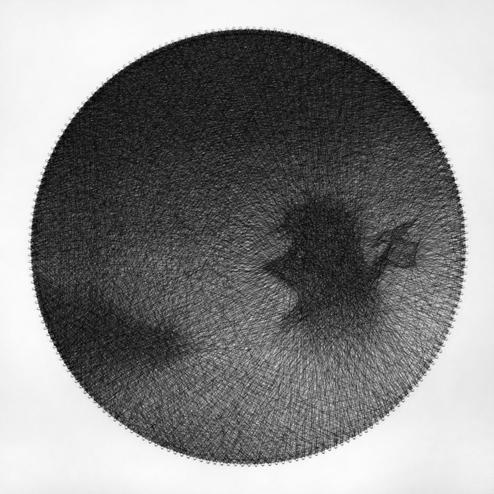 Arte têxtil intitulada "Hedgehog in the Fog…" por Andrey Saharov, Obras de arte originais, Fio