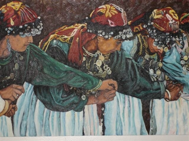 Painting titled "danseuses amazigh (…" by Brahim Idmouhmad, Original Artwork