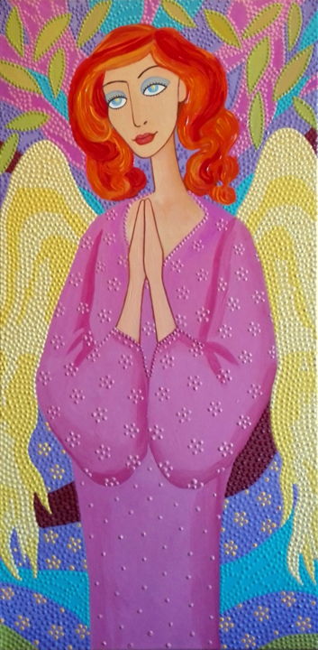 Pittura intitolato "Guardian Angel" da Anart, Opera d'arte originale, Acrilico