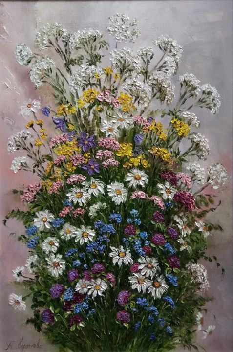 Painting titled "Aromas of summer" by Tatyana Korotkova, Original Artwork, Oil