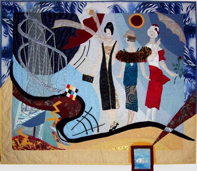 Textile Art titled "“The Graces”" by Irina Fomina, Original Artwork