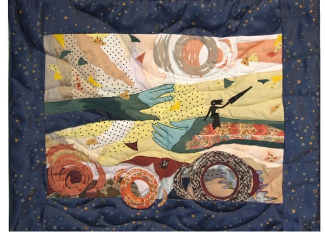 Textilkunst mit dem Titel "Wind of changes (Ma…" von Irina Fomina, Original-Kunstwerk