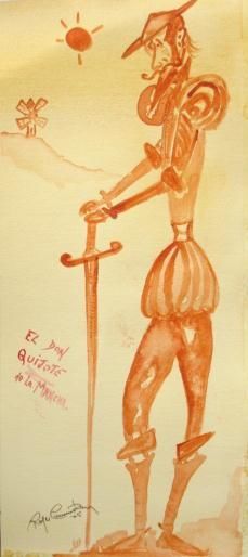 Peinture intitulée "El Don Quixote" par Artroger, Œuvre d'art originale