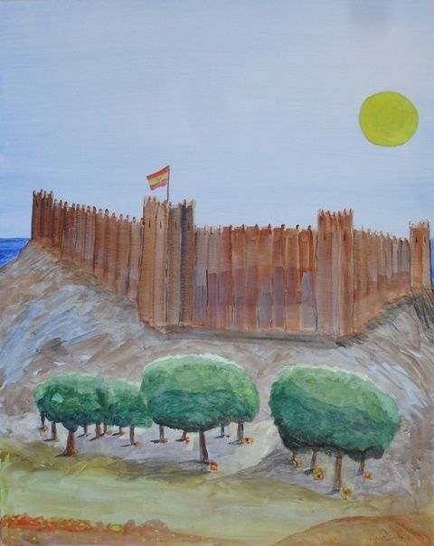 Painting titled "Fuengirola Castle" by Artroger, Original Artwork