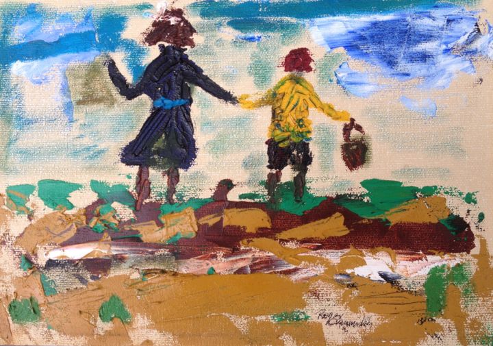 Painting titled "brother-sister-in-t…" by Artroger, Original Artwork