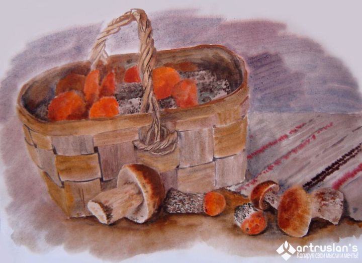 Artcraft titled "orange-cap-boletus.…" by Art Ruslans, Original Artwork