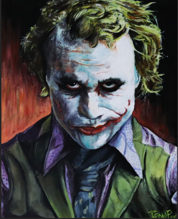 Painting titled "Le Joker" by Jeanfix, Original Artwork, Acrylic