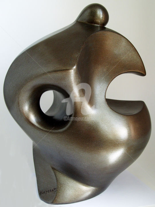 Sculpture titled "CARMELA" by Denis Queyerats, Original Artwork, Terra cotta
