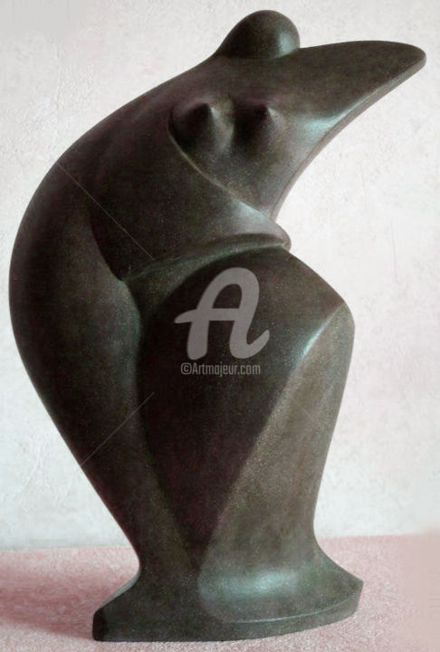 Escultura intitulada "NINON" por Denis Queyerats, Obras de arte originais, Terracota