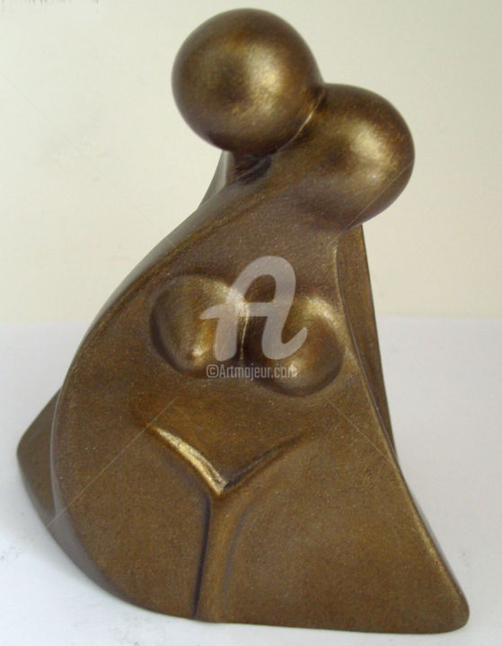 Sculpture titled "TENDRESSE" by Denis Queyerats, Original Artwork, Terra cotta