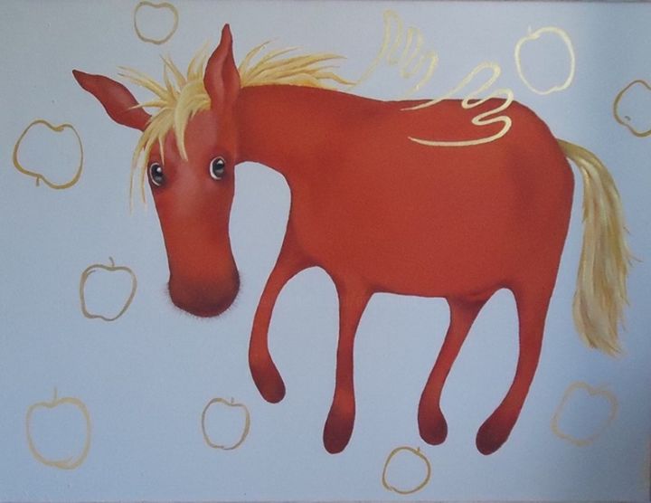 Painting titled ""Pegasus"" by Ekaterina Shadrina, Original Artwork, Acrylic