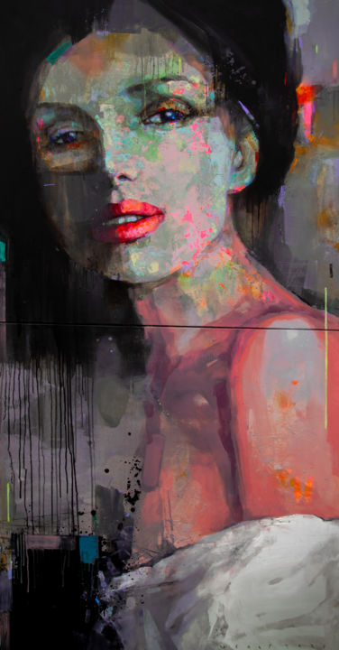 Painting titled "FRESH" by Viktor Sheleg, Original Art, Oil Mounted on Stretcher frame