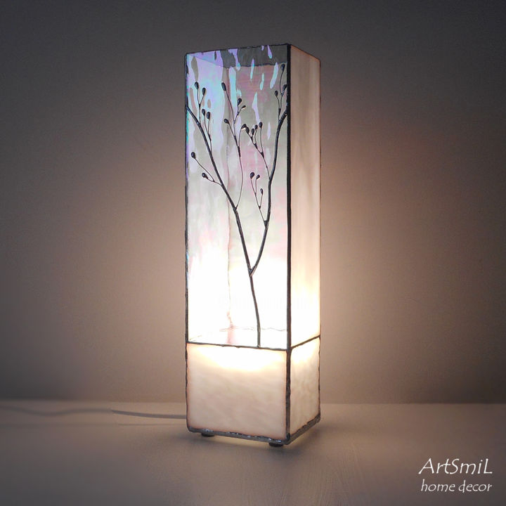 Художественная композиция под названием "Lampe Aube / Lamp D…" - Anna Smilyanskaya, Подлинное произведение искусства, Стекло