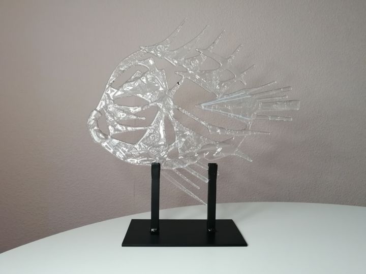 「Fish」というタイトルの彫刻 Anna Smilyanskayaによって, オリジナルのアートワーク, ガラス