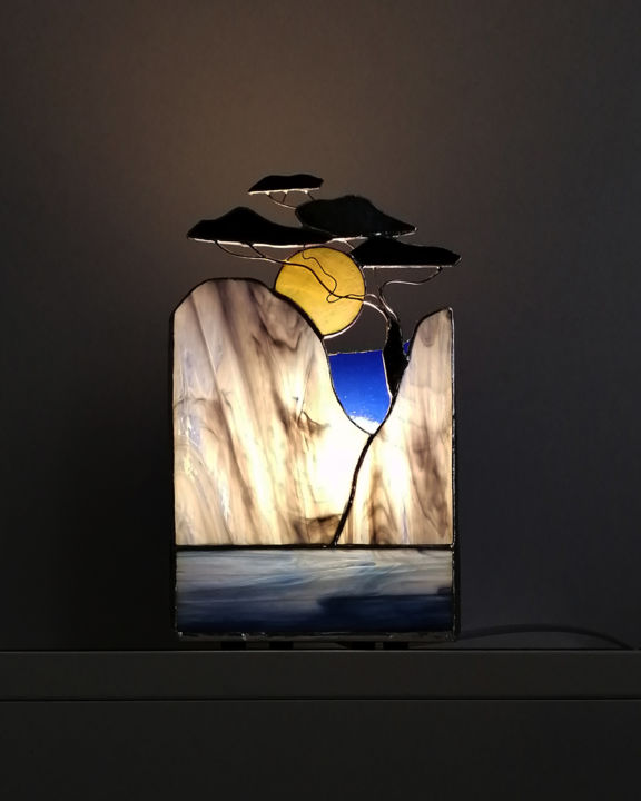 Design intitolato "Lamp On the rock" da Anna Smilyanskaya, Opera d'arte originale, apparecchio