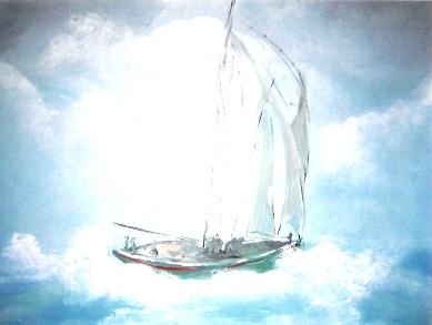 Peinture intitulée "seascape" par Debra Mackay, Œuvre d'art originale