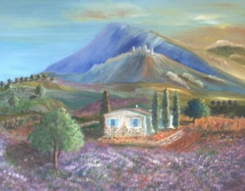 Malerei mit dem Titel "En Provence" von Jp Soula, Original-Kunstwerk, Öl