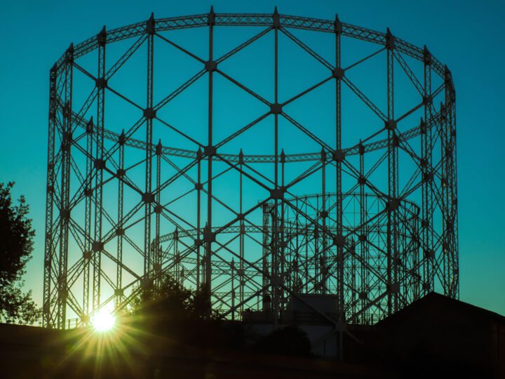 Photographie intitulée "Gazometro 2" par Anna Sowinska, Œuvre d'art originale, Photographie numérique