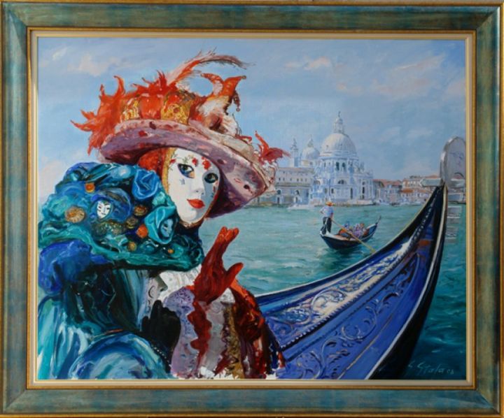 Pittura intitolato "Ciao" da Sefedin Stafa, Opera d'arte originale, Olio