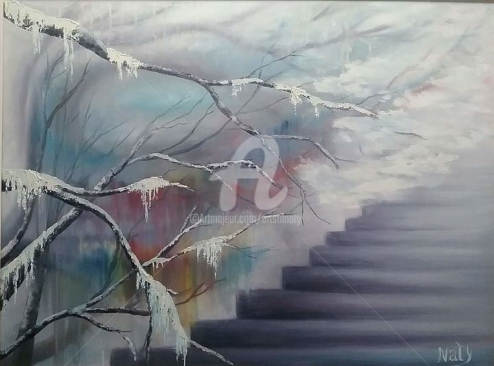 Pittura intitolato ""Sotto l'occhio di…" da Natalia Caragherghi "Naty", Opera d'arte originale, Olio