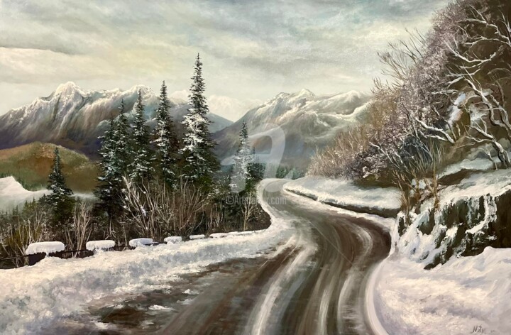 Painting titled "“Viaggio sul Altopi…" by Natalia Caragherghi "Naty", Original Artwork, Oil