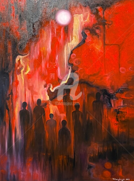 Painting titled "“Transmutability of…" by Natalia Caragherghi "Naty", Original Artwork, Oil