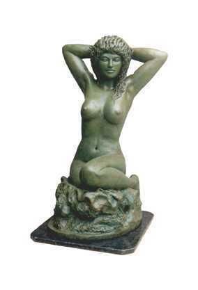 Skulptur mit dem Titel "Euterpe" von Jeronymo Ulpiano Natividade Si Ulpiano, Original-Kunstwerk, Gemischte Medien