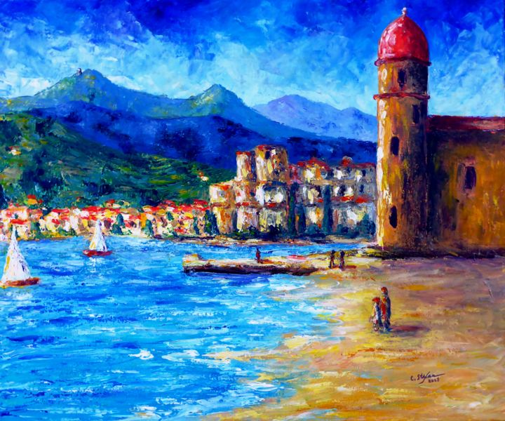Painting titled "Collioure" by Artstudio29, Original Artwork, Acrylic