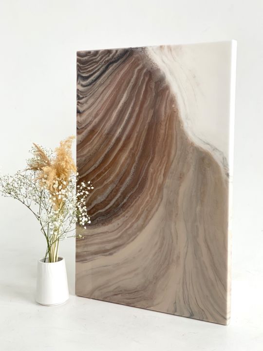 Painting titled "Cup of Coffee" by Yulia Palij, Original Art, Resin